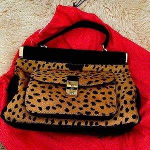 Tory Burch Leopard Print Calf Hair Bag